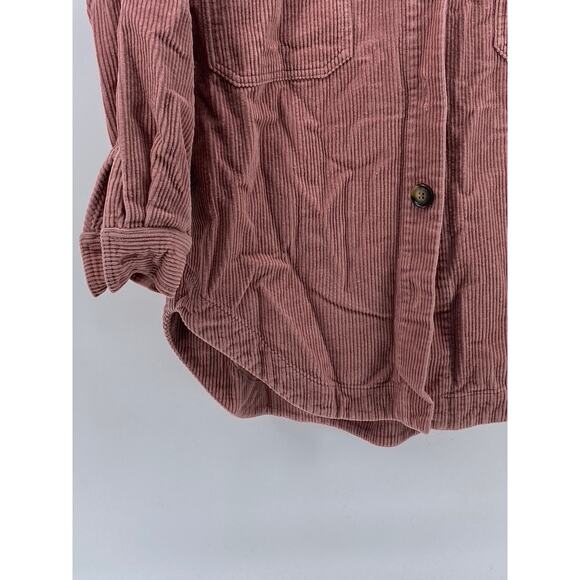 MAGALI PASCAL Women's Salmon Pink Corduroy Button-Up Long Sleeve Top SZ XS(4) - Picture 5 of 10
